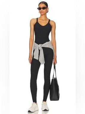 Year of Ours Black Onesie Full Length Spaghetti Strap Jumpsuit Size XS RN 137288